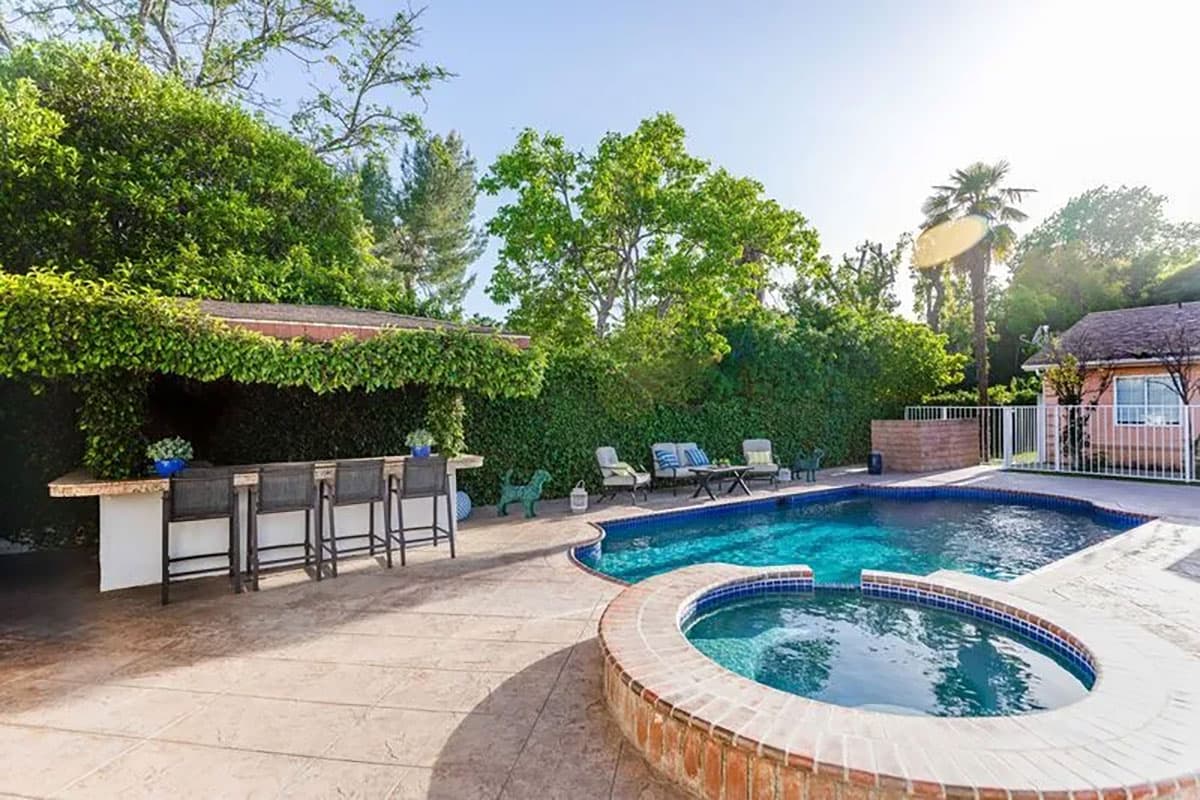 Pool and hot tub area
