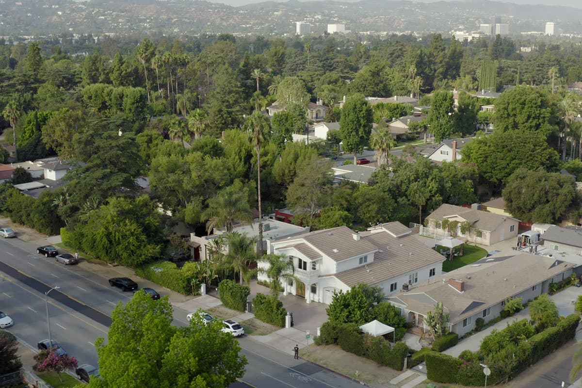 Aerial view of property